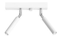 Deckenstrahler SARGAS Weiß 25 cm breit klein 2-flammig