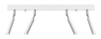 Spot de plafond blanc métal 60 cm de long 4-flamme G9