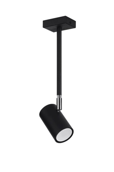 Plafonnier noir orientable métal GU10 H : 33 cm