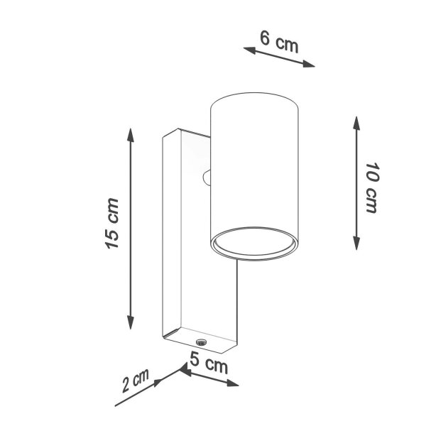 Applique Moderne petite noir métal GU10 Downlight