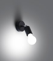 Spot Lampe Wand Schwarz rund Ø 8 cm klein für...