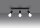Spot de plafond noir 3 flammes orientable E27 métal