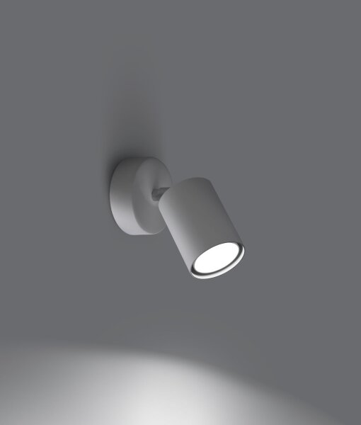 Spot Lampe Wand Weiß klein H: 18,5 cm verstellbar GU10