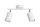 Spot Spot blanc métal allongé 2 flammes 26 cm GU10
