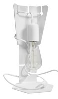 Tischlampe Metall Weiß 31 cm klein Modern dekorativ...