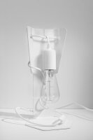 Tischlampe Metall Weiß 31 cm klein Modern dekorativ...