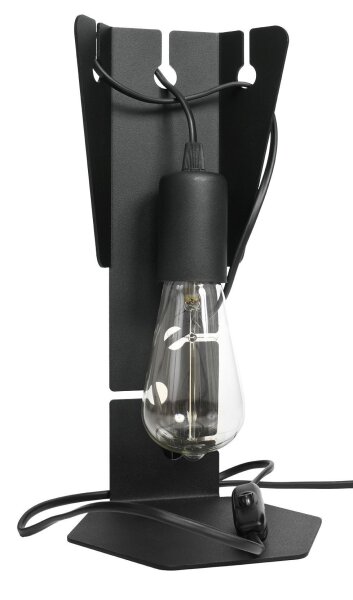 Lampe de table métal noir 31 cm petit décoratif E27