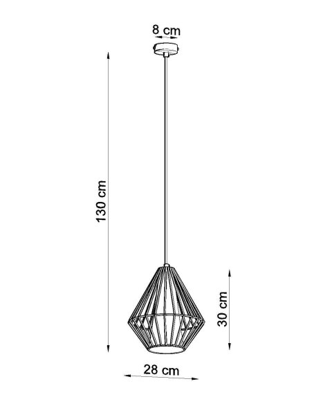 Hängelampe Schwarz Weiß geometrisch Ø 28 cm Modern E27