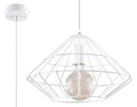 Lampe à suspendre Blanc Métal Fil...
