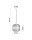 Suspension Blanc Métal Fil Ø 23 cm Rétro E27