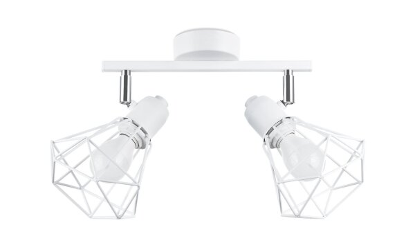 Spot de plafond blanc 31 cm de long réglable E27 métal