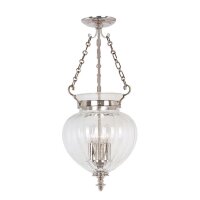 Deckenleuchte CANDELA 6 Nickel Ø28cm 3-flmg Lampe