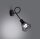Wandlampe Schwarz lang Retro E27 Käfigschirm BUNA