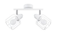 Plafonnier blanc métal 2 flammes L : 27 cm...