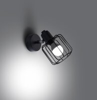Wandlampe Schwarz schwenkbar klein Retro E14