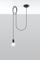 Flexible Lampe à suspendre Noir max. 3 m E27 flexible