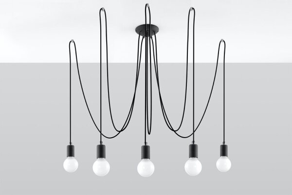 Suspension noire flexible réglable jusquà 3 m