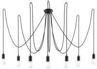 XXL Lampe suspendue noire réglable jusquà 3...