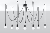 XXL Lampe suspendue noire réglable jusquà 3...