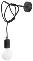 Applique noire ajustable H : jusqu&agrave; 1 m E27
