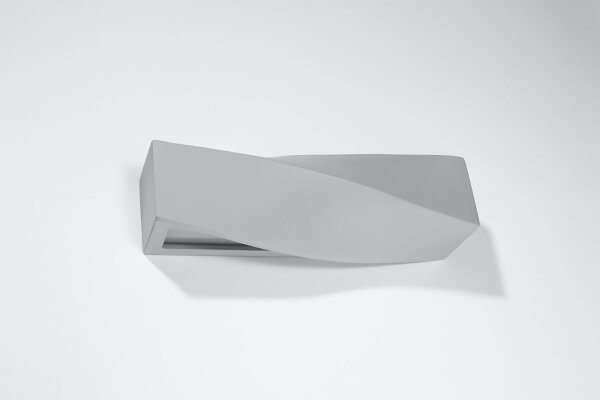 Applique céramique 42 cm de long Up Down indirect E27 Gris