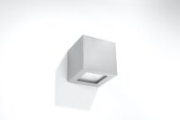 Applique céramique Gris Cube H : 14 cm Up Down E27