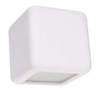 Applique blanche Céramique L : 14 cm Cube à...
