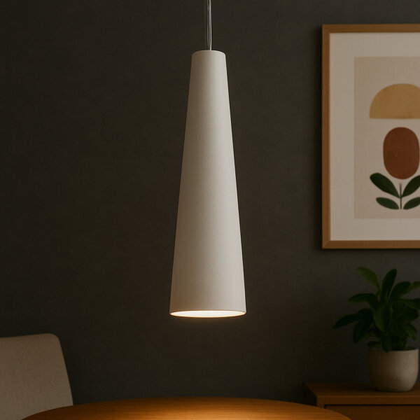 Suspension en céramique blanche à peindre Ø 7,5 cm étroit