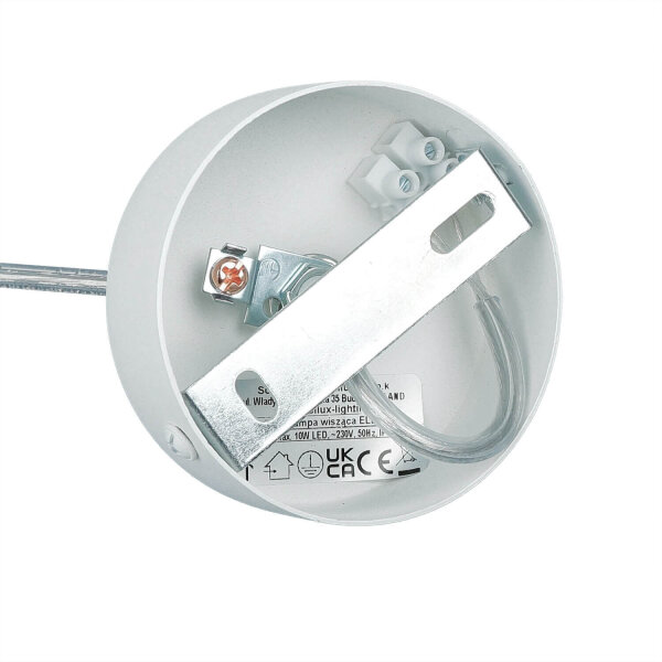 Suspension en céramique blanche à peindre Ø 7,5 cm étroit
