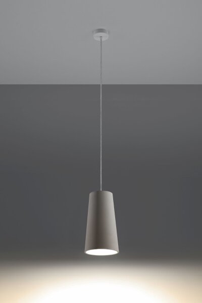 Hängelampe Weiß Ø 16 cm Keramik bemalbar E27 TUPA