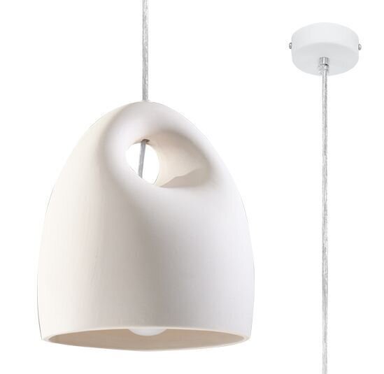Suspension Blanc Céramique Ø 25 cm à peindre E27