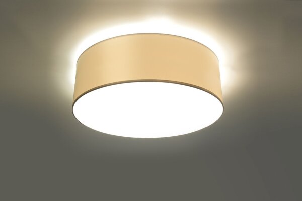 Deckenlampe Weiß rund flach Ø 25 cm blendarm E27