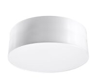 Plafonnier blanc rond plat &Oslash; 25 cm faible...