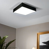 Plafonnier Moderne 55 cm de large Noir 4x E27 faible...