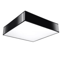 Plafonnier Moderne 55 cm de large Noir 4x E27 faible...