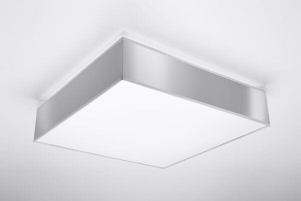 Plafonnier Gris carré 55 cm 4x E27 Moderne