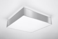 Plafonnier Gris carré 55 cm 4x E27 Moderne