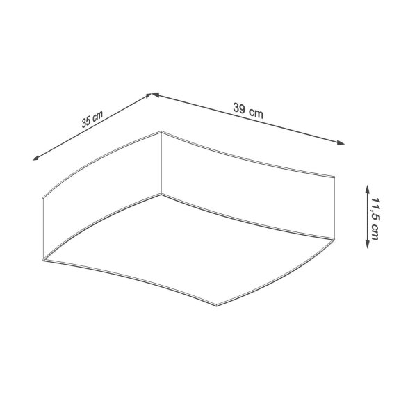 Deckenleuchte Weiß 39 cm lang blendarm 2x E27 BREEL