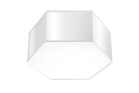 Plafonnier blanc 30,5 cm de long pour 2x E27 faible...
