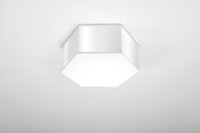 Plafonnier blanc 30,5 cm de long pour 2x E27 faible...