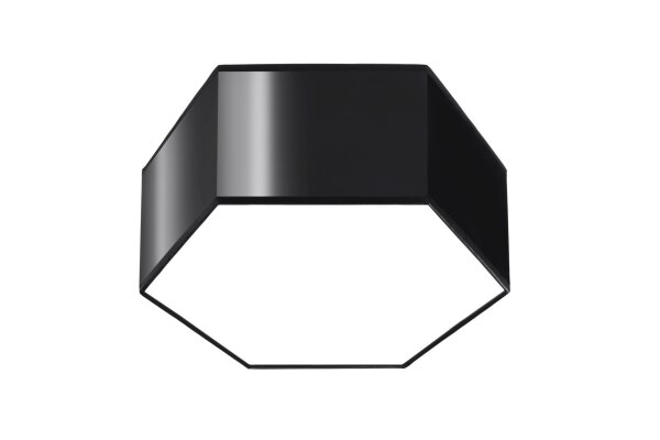 Plafonnier noir à faible éblouissement 30,5 cm de long pour 2x E27