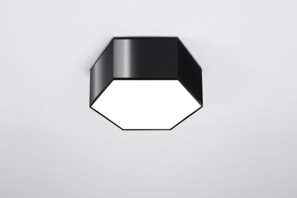 Plafonnier noir à faible éblouissement 30,5 cm de long pour 2x E27