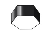 Schwarze Deckenleuchte blendarm 30,5 cm lang für 2x E27