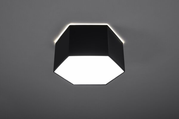 Lampe de plafond à faible éblouissement Moderne plat petit noir 2x E27