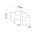 Applique verre métal 42 cm faible éblouissement blanc chrome 2x G9