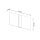 Applique verre métal 35 cm large blanc chrome 2x G9