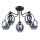 Deckenlampe Schwarz Rauchglas Metall E27 Modern