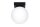Deckenlampe Kugelschirm Ø 12 cm Weiß Schwarz G9 Glas