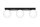 Plafonnier noir blanc 3 flammes 50 cm de long RAMSI