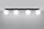 Deckenlampe Glas Metall 88 cm lang Weiß Schwarz 4x G9